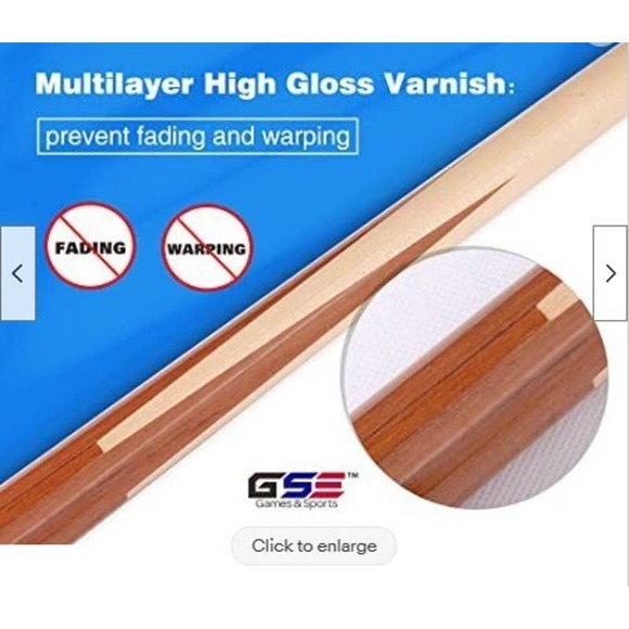 Brand New GSE 48" 1-Piece Canadian Maple Billiard Pool Cue - Picture 4 of 6